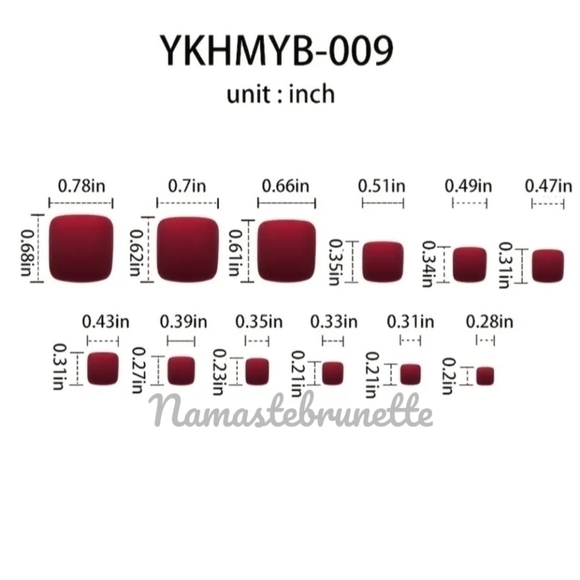 2/$16 Red Hearts To Press On Toenails - Picture 11 of 17